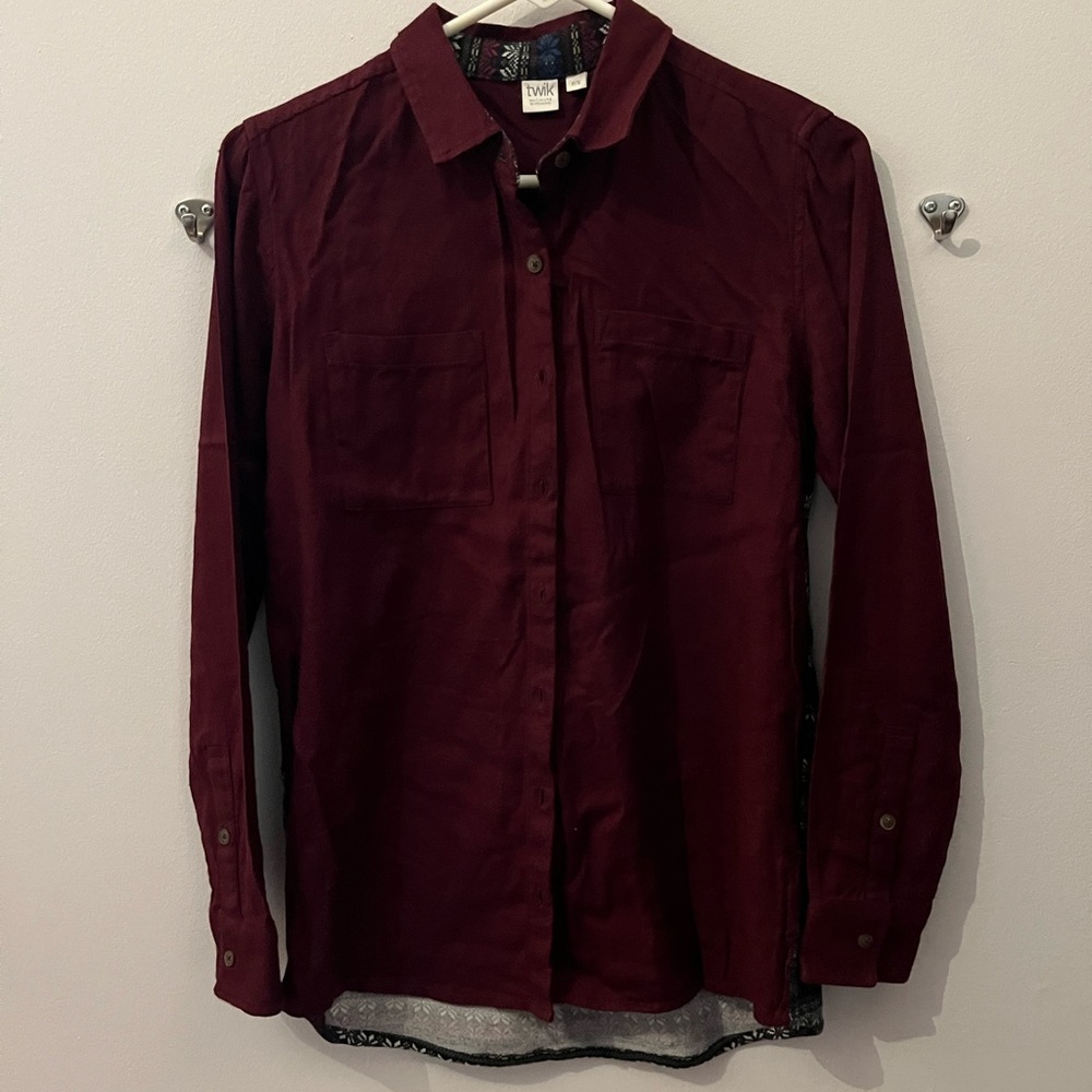 Red shirt with colored back